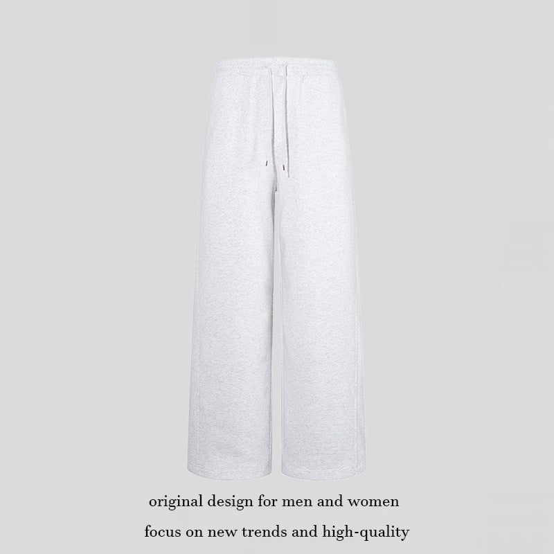 Women's Extra Wide Cotton Palazzo Sweatpants with High Comfort Waistband, Drawstring and Straight Leg Mune Fashion