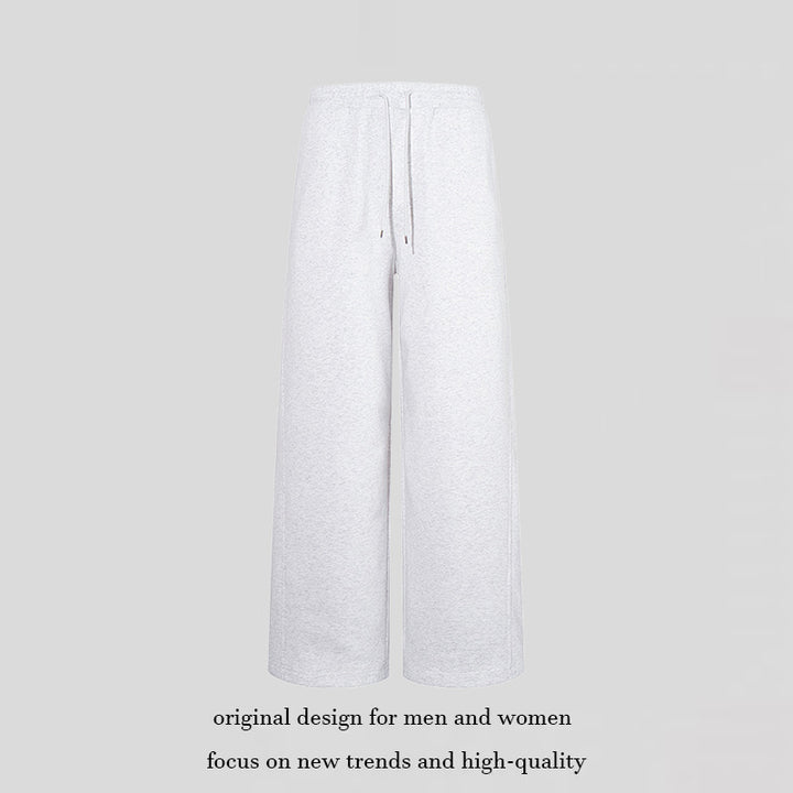 Women's Extra Wide Cotton Palazzo Sweatpants with High Comfort Waistband, Drawstring and Straight Leg Mune Fashion