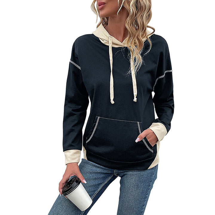 Women's Casual Hoodie with Contrasting Sleeves Mune Fashion