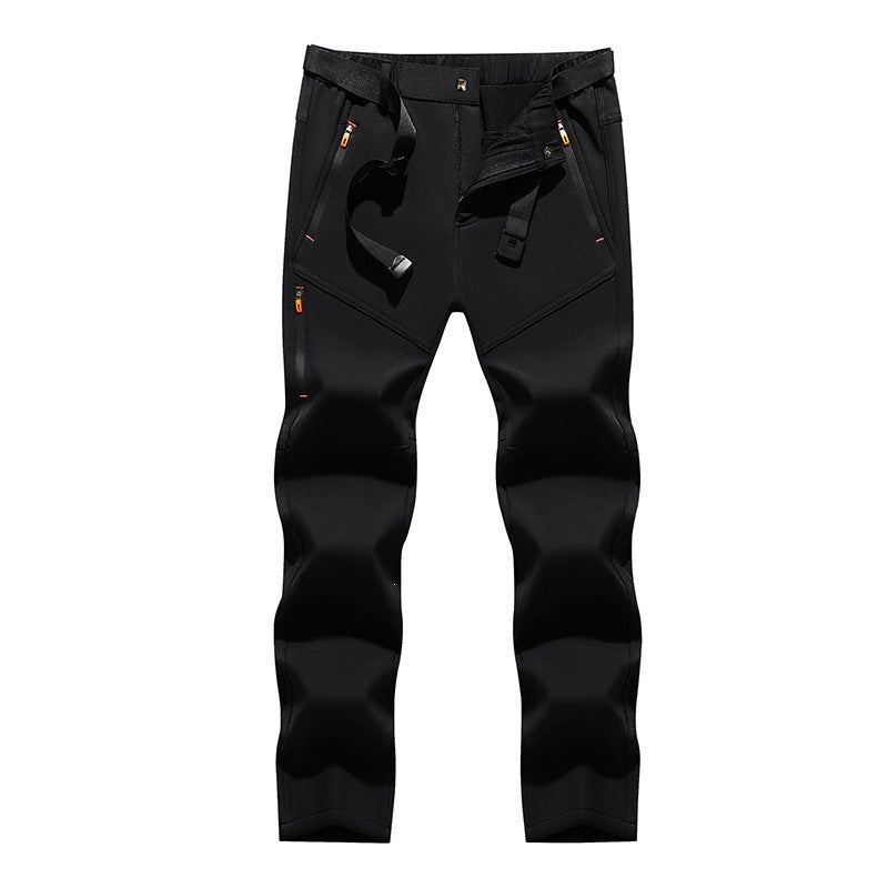 Men's technical softshell outdoor pants with pre-shaped knees, water-repellent zippers & integrated belt Mune Fashion