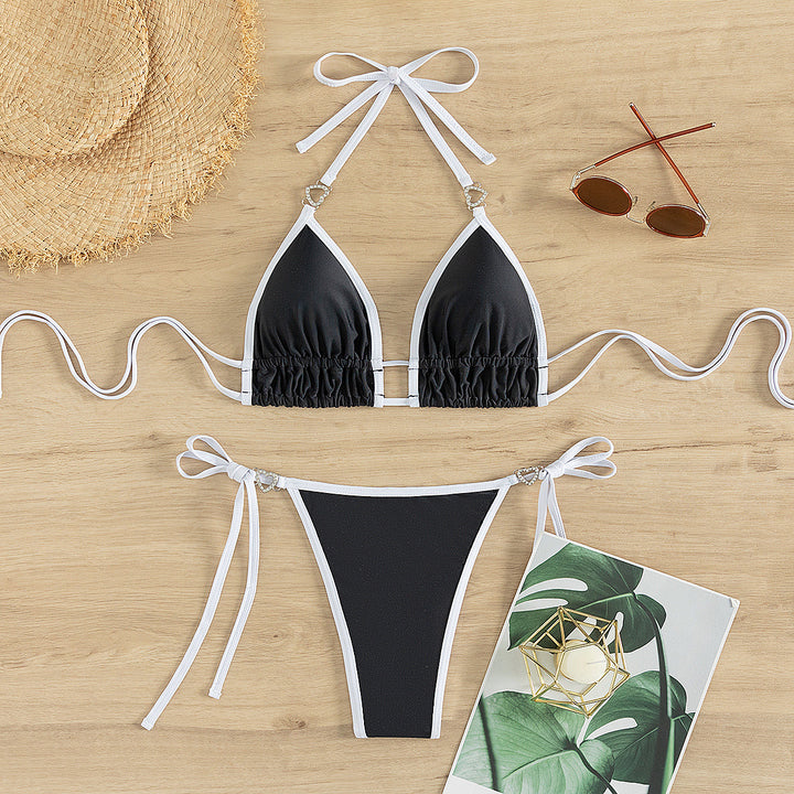 Ladies triangle bikini with charm detailing Mune Fashion