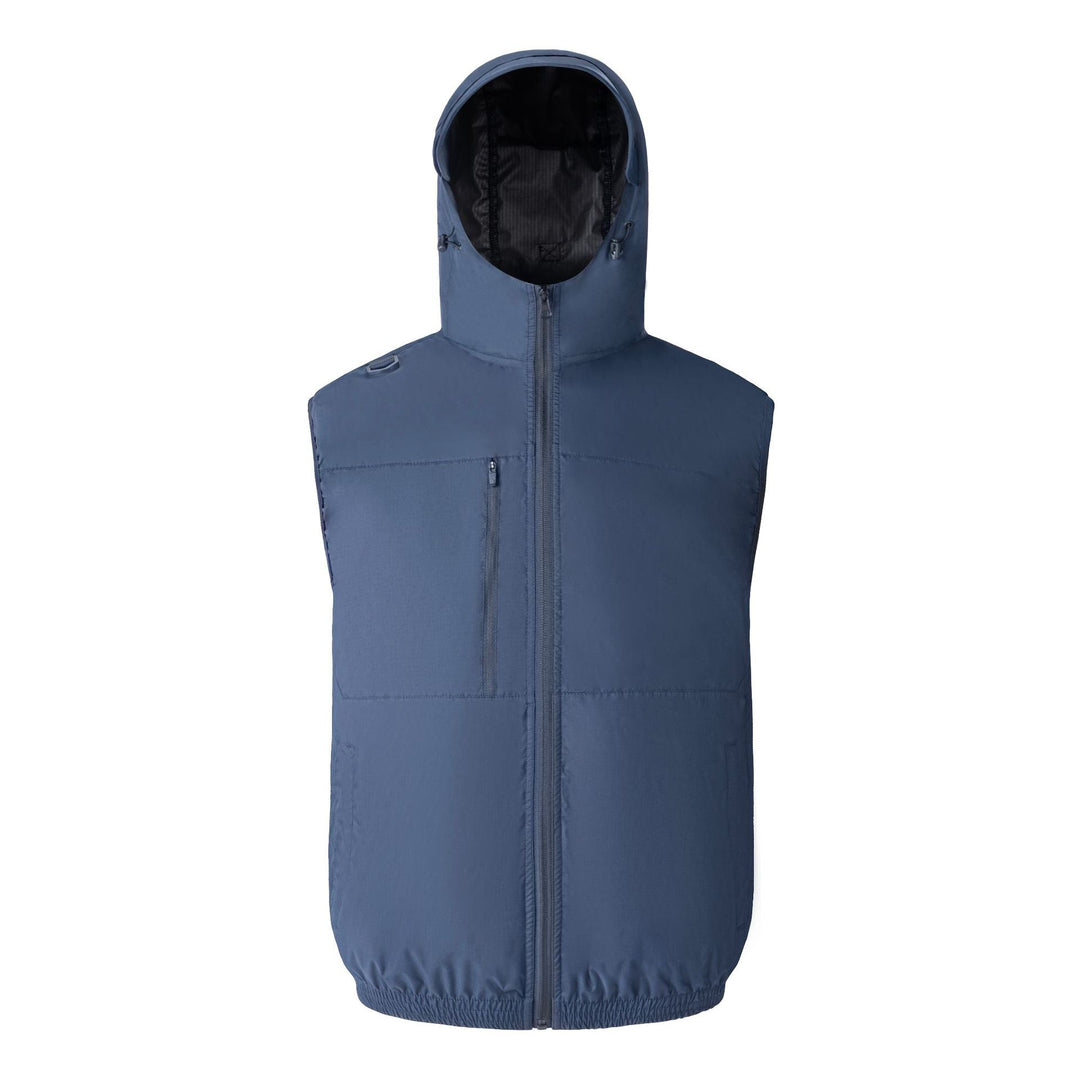 Men's nano technical outdoor vest with hood and visor Mune Fashion