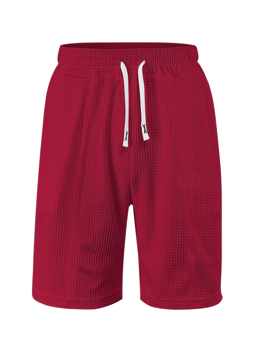 Men's breathable waffle pajama shorts with elastic comfort waistband, drawstring, and side pockets Mune Fashion
