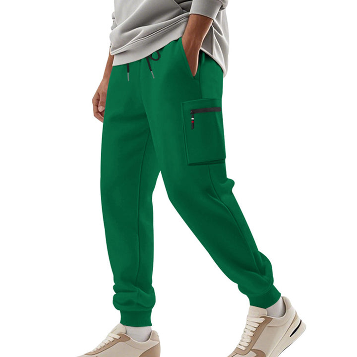 Men's cargo jogging pants with zip cargo pocket, elastic waistband, and ribbed hem Mune Fashion