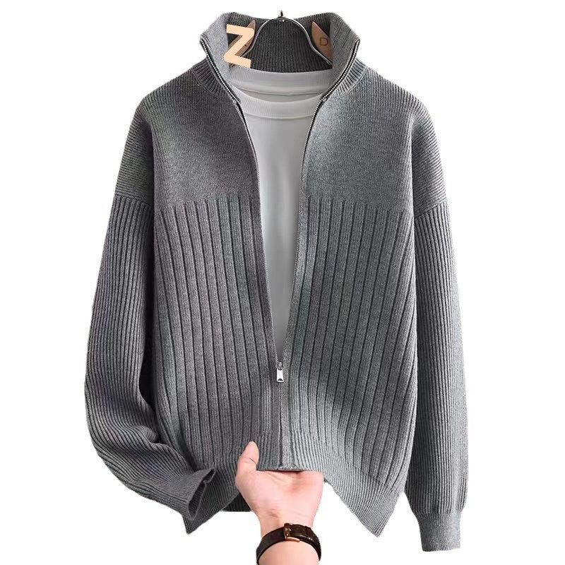 Men's Elegant Cardigan with High Collar Mune Fashion