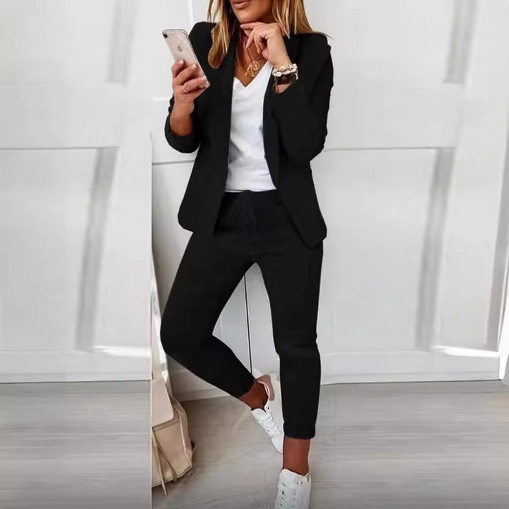 Women Elegant Two-Piece Blazer Jogging Suit Mune Fashion