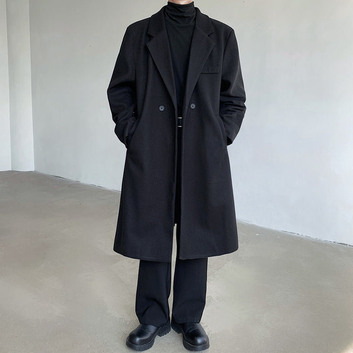 Men's Elegant Wool Coat Mune Fashion