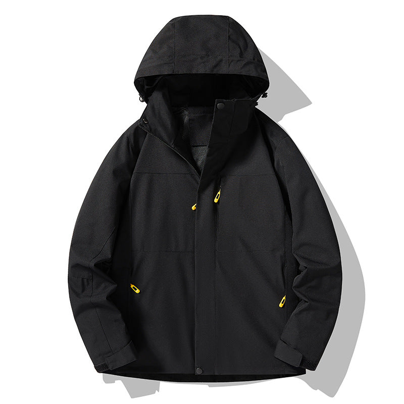 Men's minimalist technical hooded softshell jacket with matte finish and concealed zippers Mune Fashion