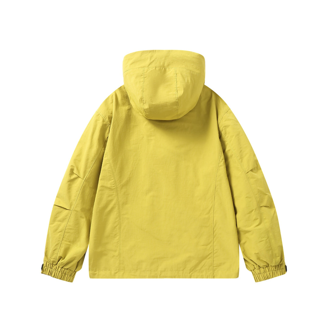 Unisex Short-cut water-resistant hooded jacket in boxy cut with drawstring and adjustable cuffs Mune Fashion