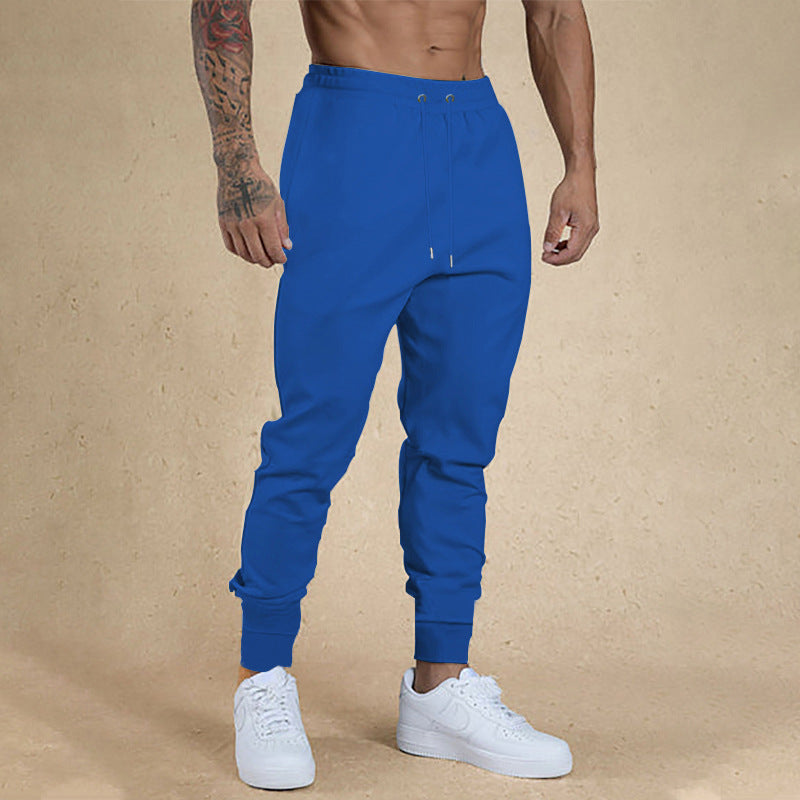 Men's Slim-Fit Jogging Pants with Elastic Waistband and Ribbed Cuffs Mune Fashion