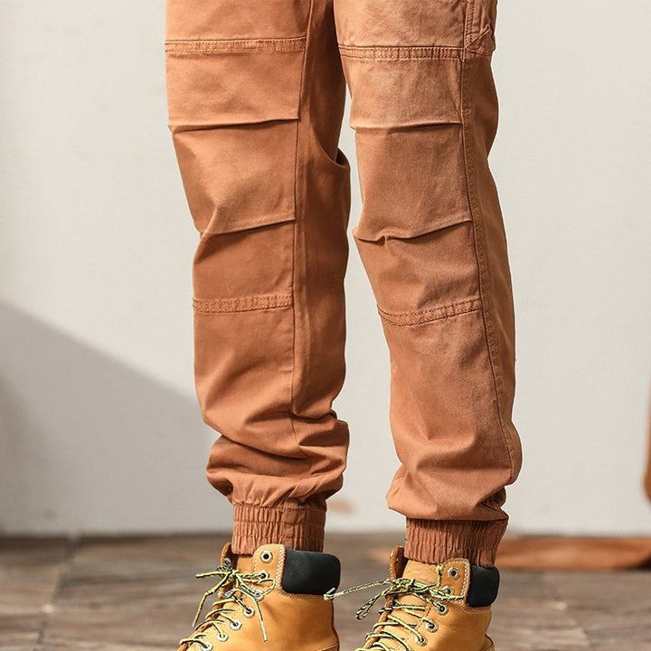 Men's Cargo Jogger Pants with drawstring, elastic cuffs, and reinforced knee areas Mune Fashion
