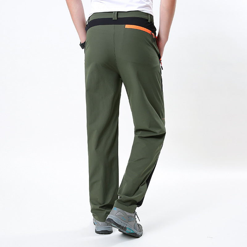 Men's robust trekking pants with reinforced knee areas, elastic waistband, and water-repellent stretch material Mune Fashion
