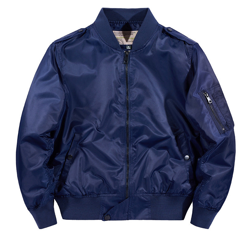 Men's lightweight nylon bomber jacket in pilot cut with sleeve pocket Mune Fashion