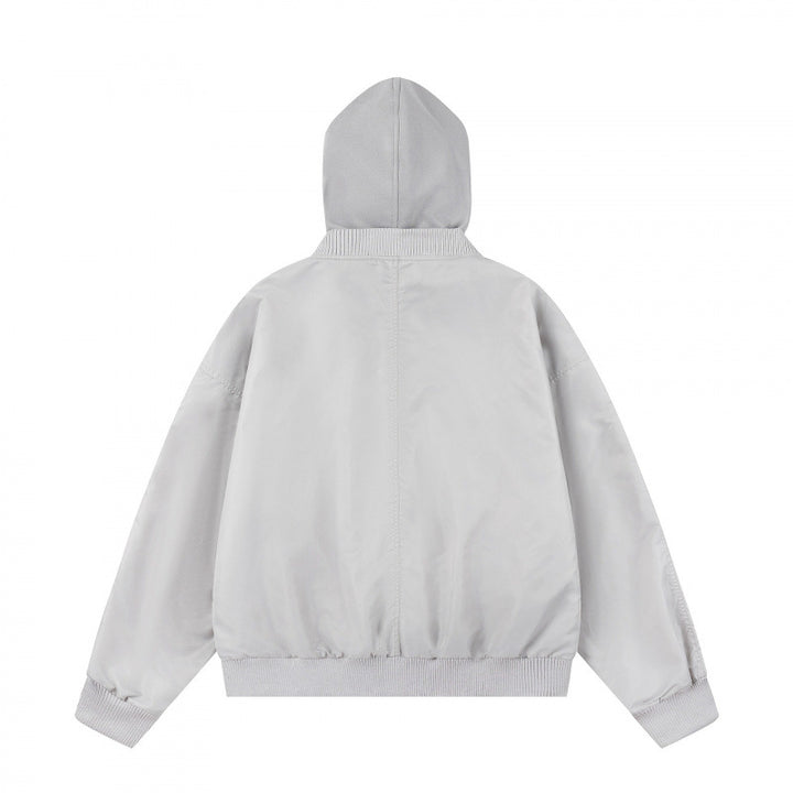 Unisex Oversize Hoodie Blouson Jacket with Ribbed Cuffs and Flap Pockets Mune Fashion
