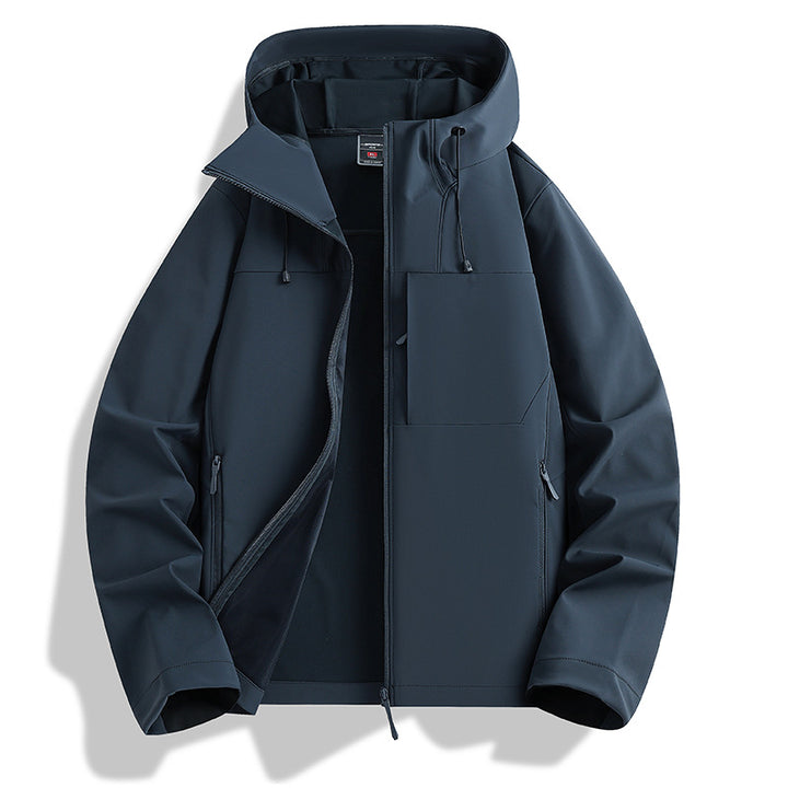 Women's lightweight waterproof hooded jacket with breathable coating, zippered pockets, and adjustable cuffs Mune Fashion