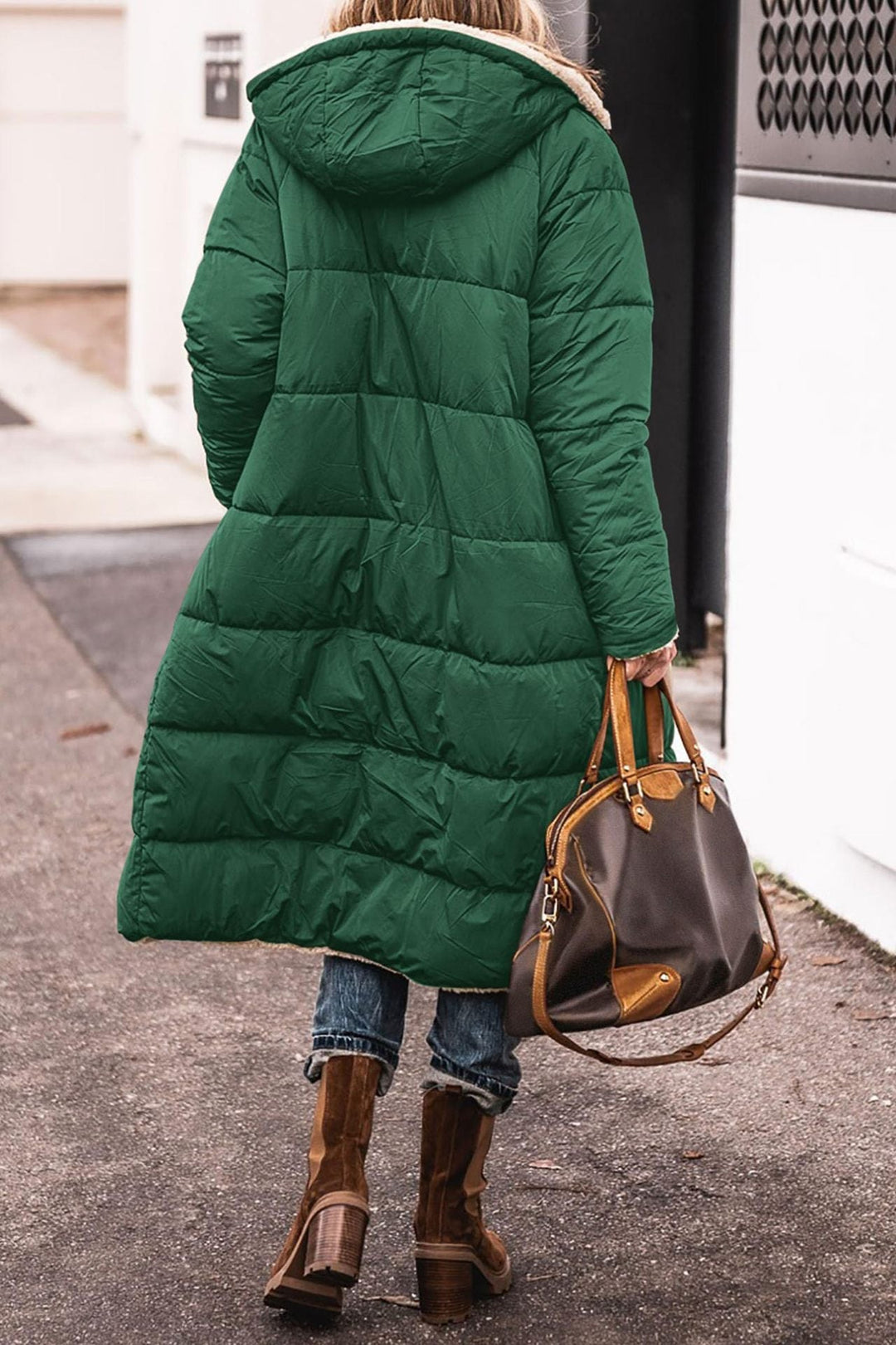 Ladies Long Padded Winter Jacket with Fleece Lining Mune