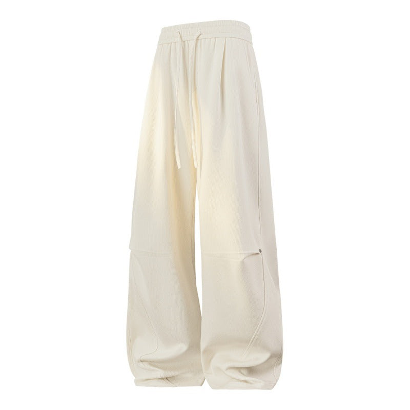 Women Wide Layered Lounge Pants with Cargo Details & Elastic Drawstring Mune Fashion