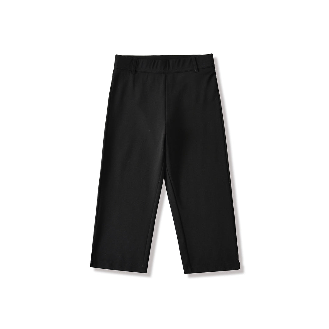Women's high-waisted capri stretch pants with a slim silhouette and leg slit Mune Fashion