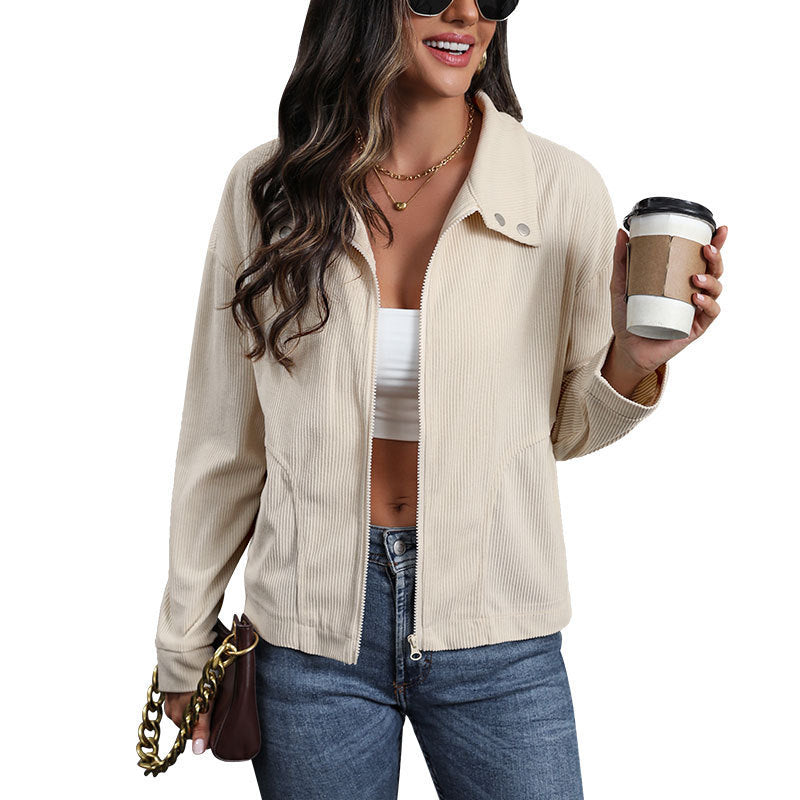 Women's Fashionable Cardigan with Zipper Mune Fashion