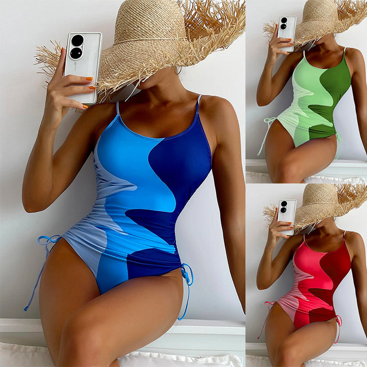 Women's one-piece swimsuit with playful cut-outs and floral design Mune Fashion