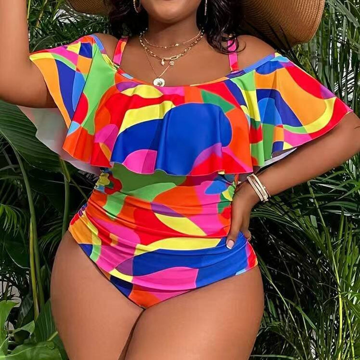 Women's One-Piece Swimsuit with Playful Ruffle Design Mune Fashion