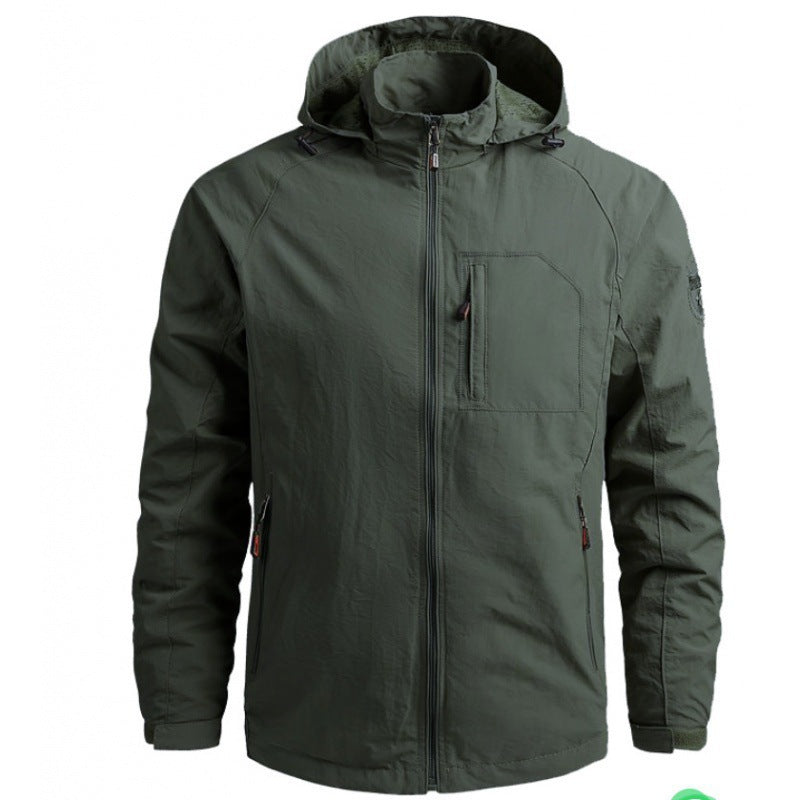 Men's Lightweight Outdoor Jacket with High Collar and Practical Pockets Mune Fashion
