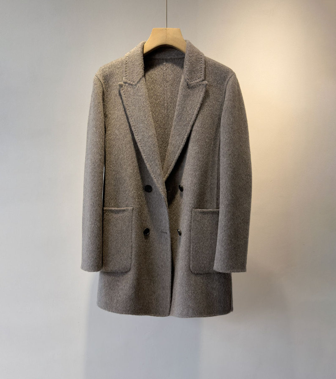 Women's Structured Double-Breasted Wool Blend Blazer Mune Fashion