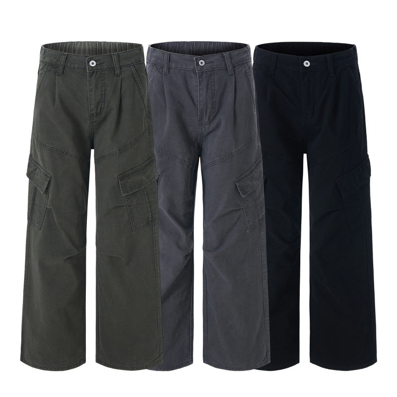 Women Wide Cut Utility Cargo Pants in Palazzo Style with High Waist and Flap Pockets Mune Fashion