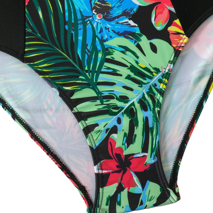 Women One-Piece Swimsuit with Floral Pattern Mune Fashion