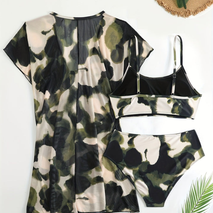 Women's Swimwear with Transparent Kimono Mune Fashion