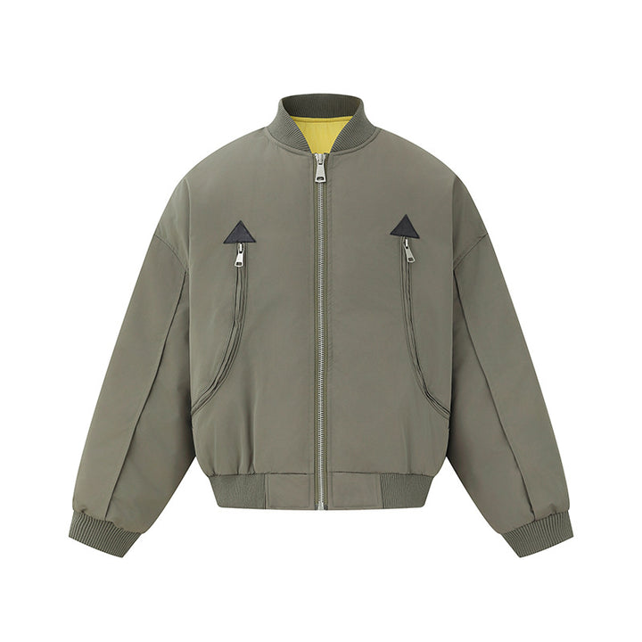 Men's short-cut technical bomber jacket with diagonal zip pockets and ribbed cuffs Mune Fashion