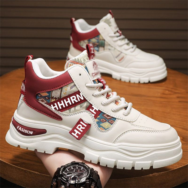 Men's Platform Sneaker with Ethno Fabric Inserts Mune Fashion
