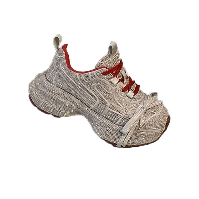 Women's statement sneaker with textured mesh, elevated platform sole and padded comfort lining Mune Fashion
