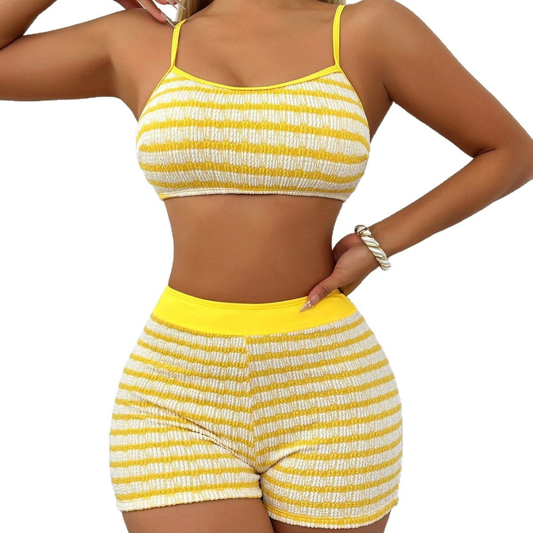 Ladies Cropped Top and Shorts Set Mune Fashion