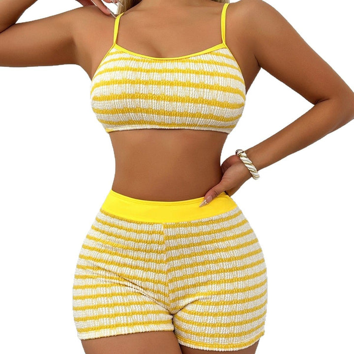 Ladies Cropped Top and Shorts Set Mune Fashion