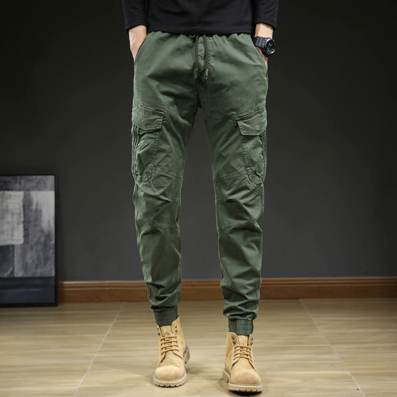 Men's Tapered Cargo Jogger with Ribbed Ankle Cuffs and Reinforced Knee Panels Mune Fashion