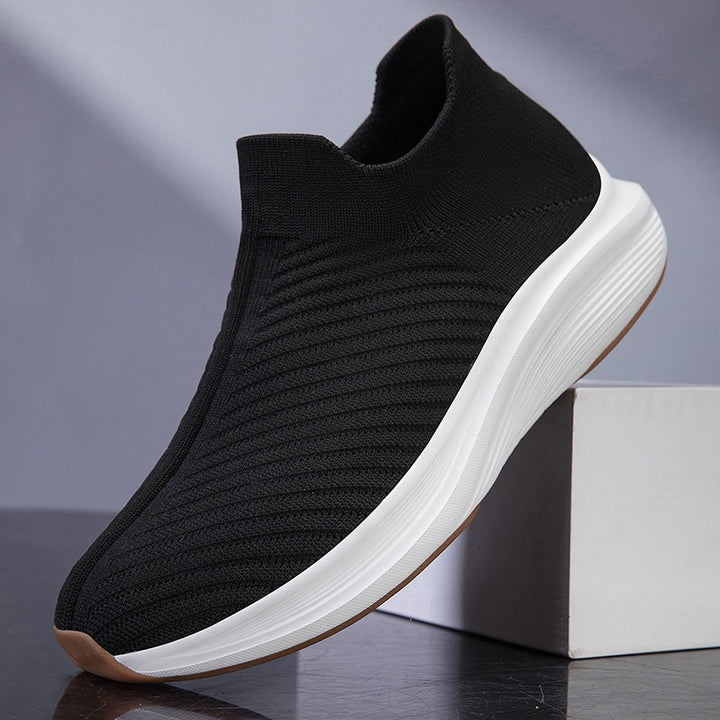 Women's Breathable Slip-On Knit Sneakers with Sock-Like shaft Mune Fashion