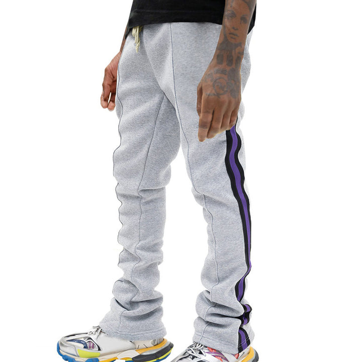 Men's Slim-Fit Jogging Pants with Drawstring, Distinctive Decorative Seams & Side Panel Mune Fashion