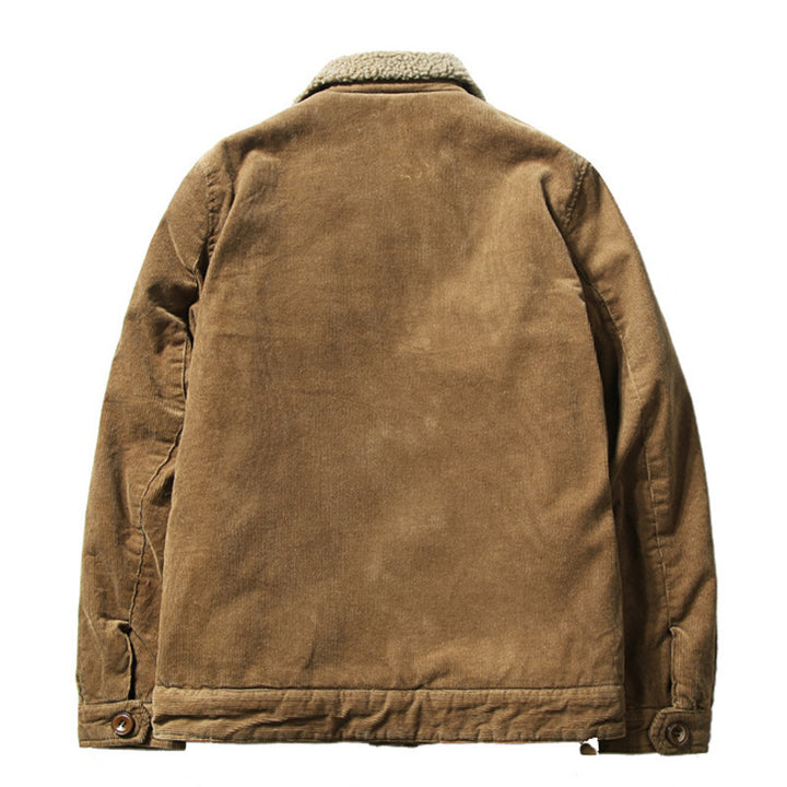 Men's Robust Cord Jacket with Teddy Lining Mune Fashion