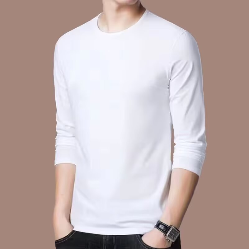Men's Long Sleeve Shirt with Elegant Texture Mune Fashion