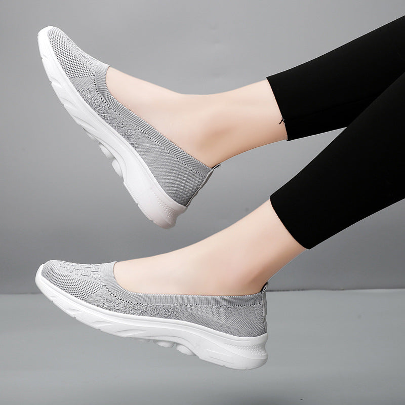 Women's Nano Hybrid Ballerina Sneaker with seamless knit upper material, ergonomic comfort insole, and slip-resistant sole Mune Fashion