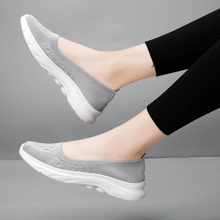 Women's Nano Hybrid Ballerina Sneaker with seamless knit upper material, ergonomic comfort insole, and slip-resistant sole Mune Fashion