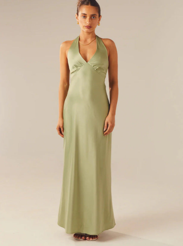 Women Elegant Wrap Dress with V-Neck and Slim, Flowing Fit Mune Fashion