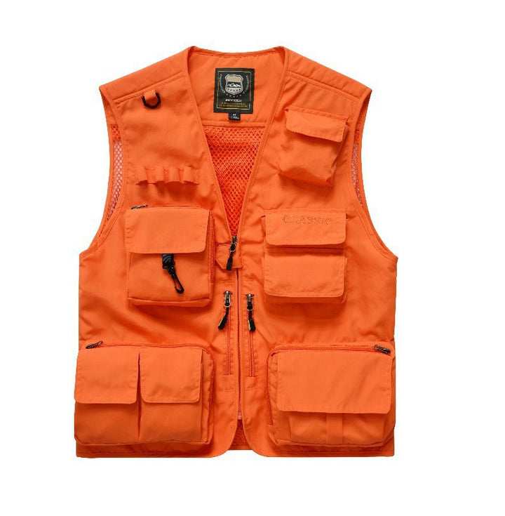 Men's multifunctional fishing and utility vest with mesh insert Mune Fashion