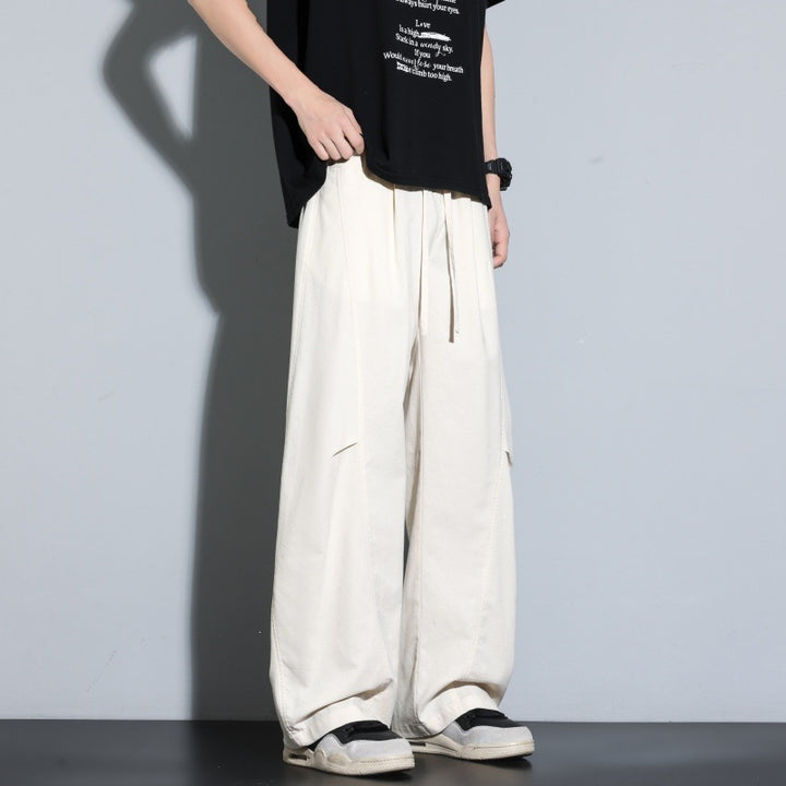 Women Wide Layered Lounge Pants with Cargo Details & Elastic Drawstring Mune Fashion