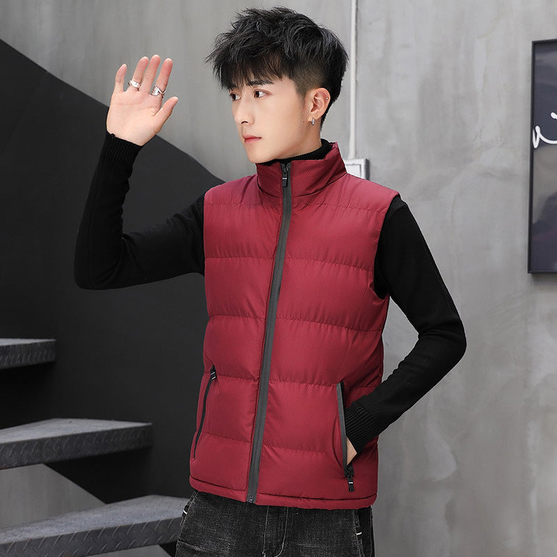 Men's quilted thermal waistcoat with stand-up collar and zippered pockets Mune Fashion