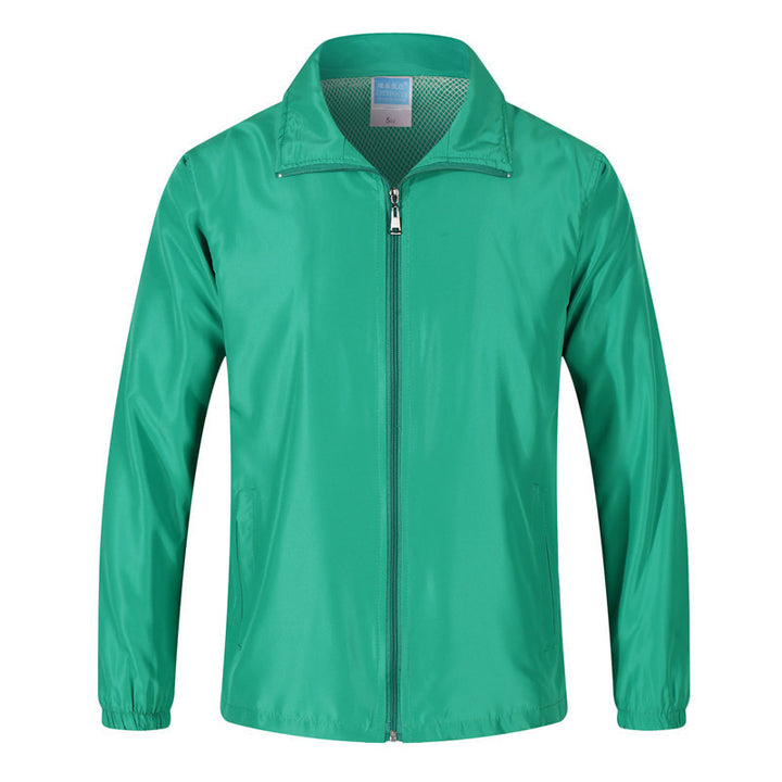Men's Lightweight Windbreaker with Mesh Lining, Stand Collar & Elastic Hem Mune Fashion