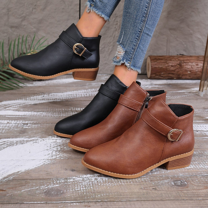 Women Elegant and Comfortable Ankle Boots Mune Fashion