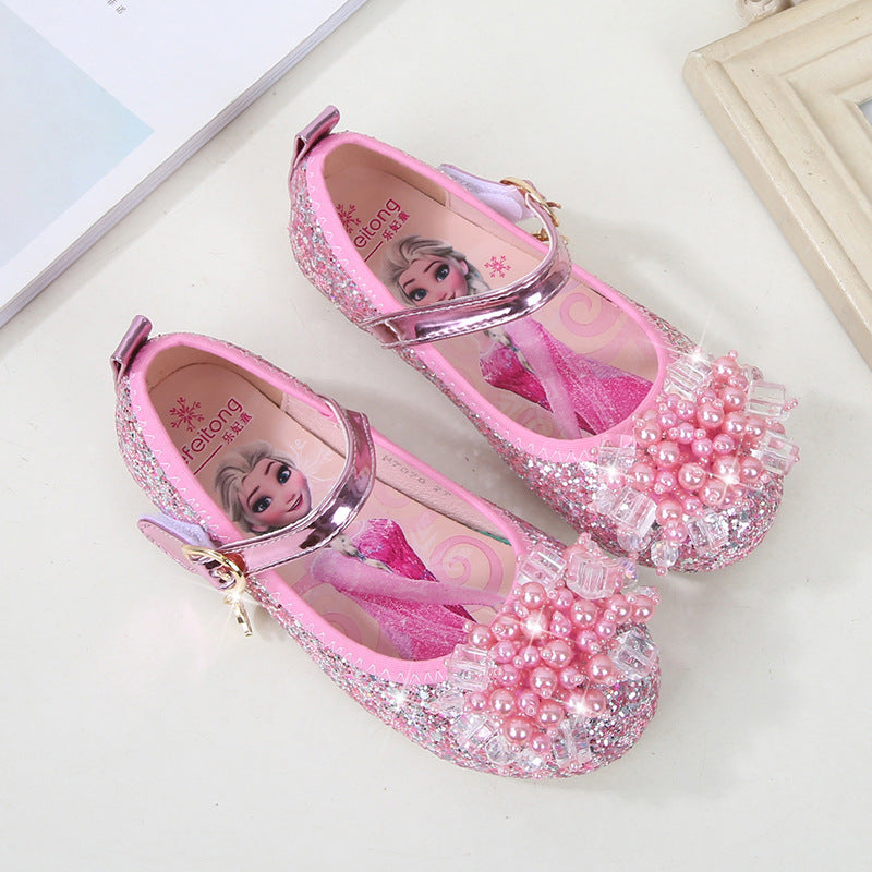 Girls Ballerina Shoes with Sparkling Bead Applications Mune Fashion