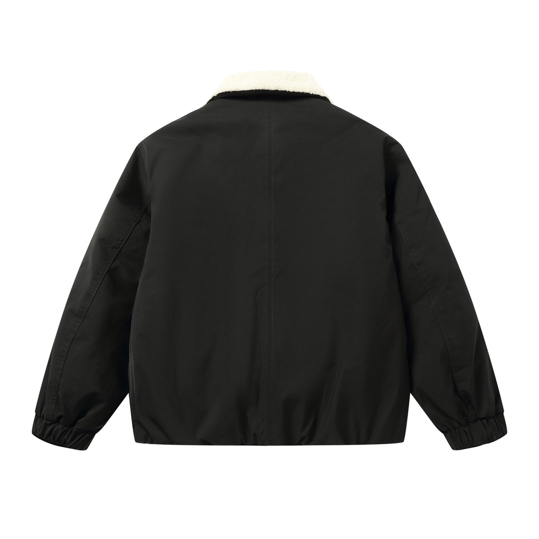 Men's Short Blouson with Sherpa Collar and Utility Pockets Mune Fashion